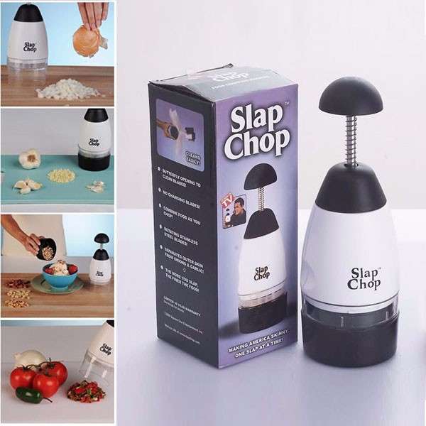 Dụng Cụ Băm Tỏi Ớt Đa Năng Slap Chop Tiện Dụng - Máy Băm Nhuyễn Tỏi Ớt Trong 3 Lần Dập