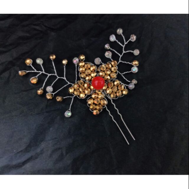 Trâm cài hoa vàng đồng