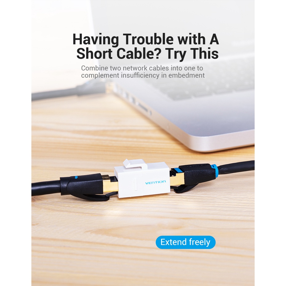 Đầu nối dài cáp mạng Cat5e Vention VDD-B07-W