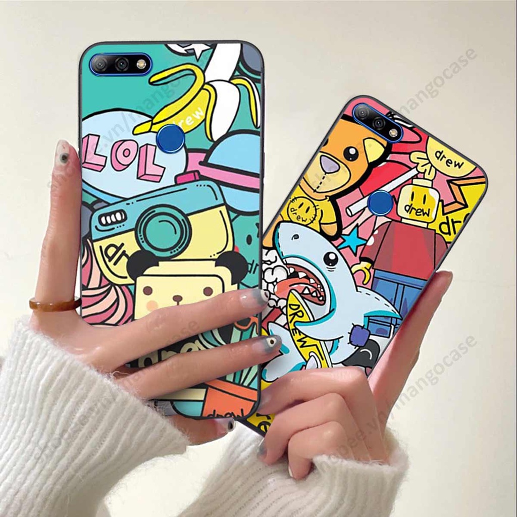 Ốp lưng điện thoại Huawei Y7 Prime 2018 / Y7 Pro 2018 drew, kaws, bape cao cấp, vỏ ốp rẻ đẹp