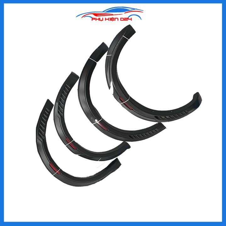 Bộ ốp cua lốp xe ô tô Hilux 2021-2022-2023 bản nhỏ mẫu phản quang trang trí bảo vệ lốp xe
