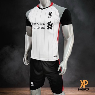 Quần áo bóng đá CLB Liverpooll trắng Vải thun lạnh cao cấp