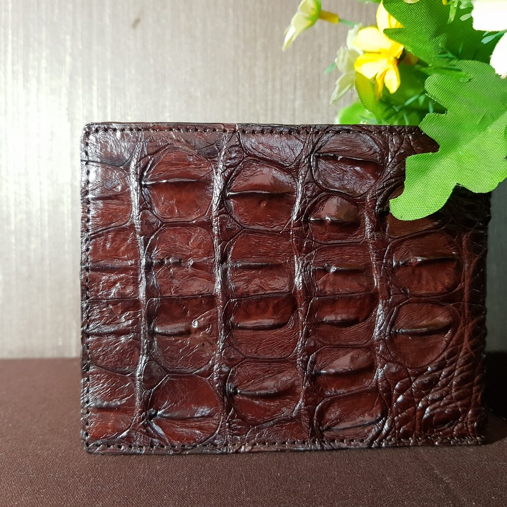 Ví Cá Sấu Gù To 2 Mặt | Ví Nam Cá Sấu Dáng Ngang |Màu Đen , Nâu Cafe | Đẳng Cấp Phái Mạnh | Bảo Hành 24 Tháng
