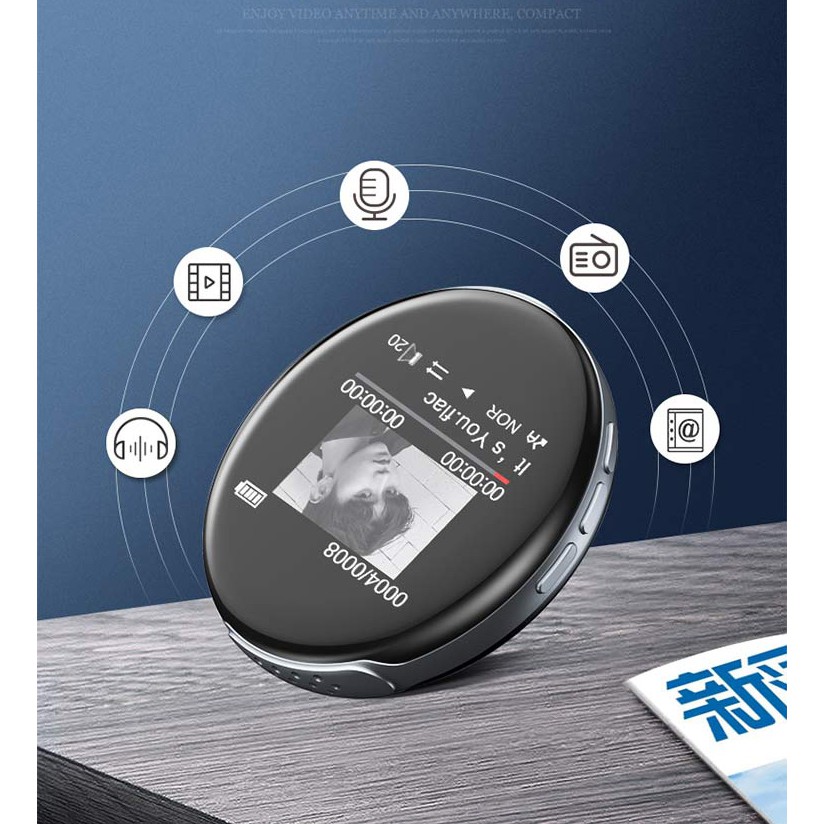 Máy Nghe Nhạc đeo cổ, treo xe Bluetooth MP3 Ruizu M1 Bộ Nhớ Trong 8GB