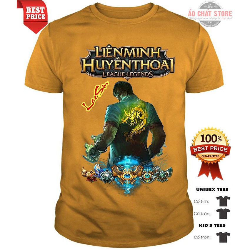 [SIÊU PHẨM] Áo Thun LEESIN Tiểu Long Cực Đẹp | Áo Liên Minh Huyền Thoại Lee Sin | Bruclee LOL Tshirt