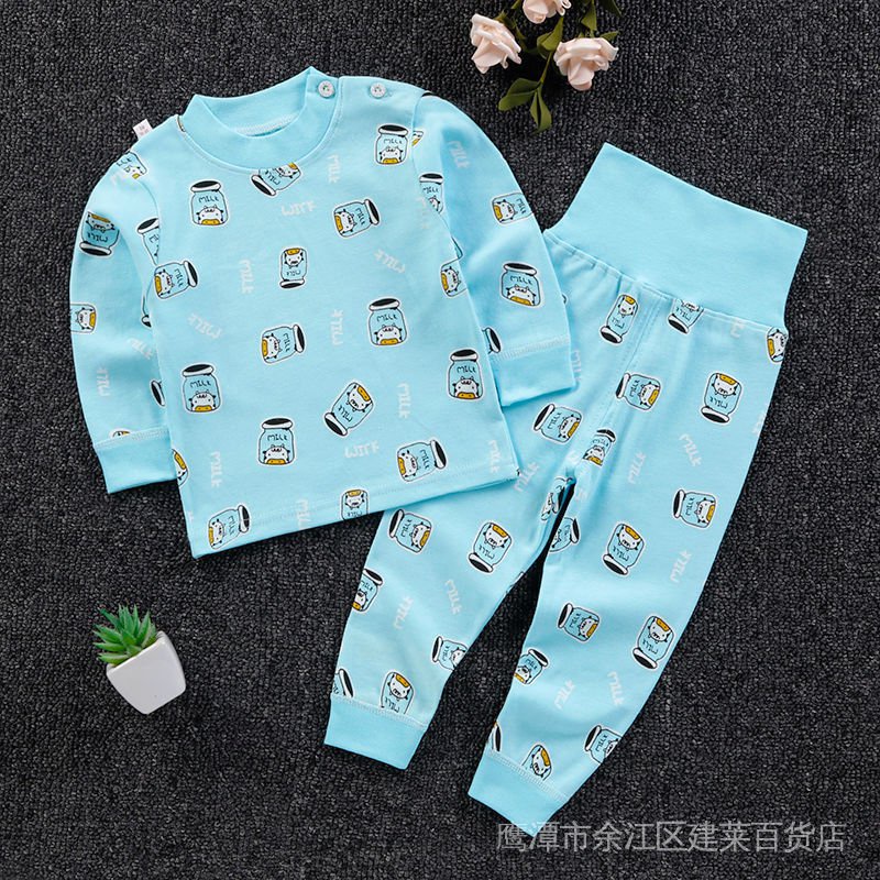 Bộ Đồ Ngủ Tay Dài Phong Cách Thời Trang Xuân Thu Dành Cho Bé Trai Gái