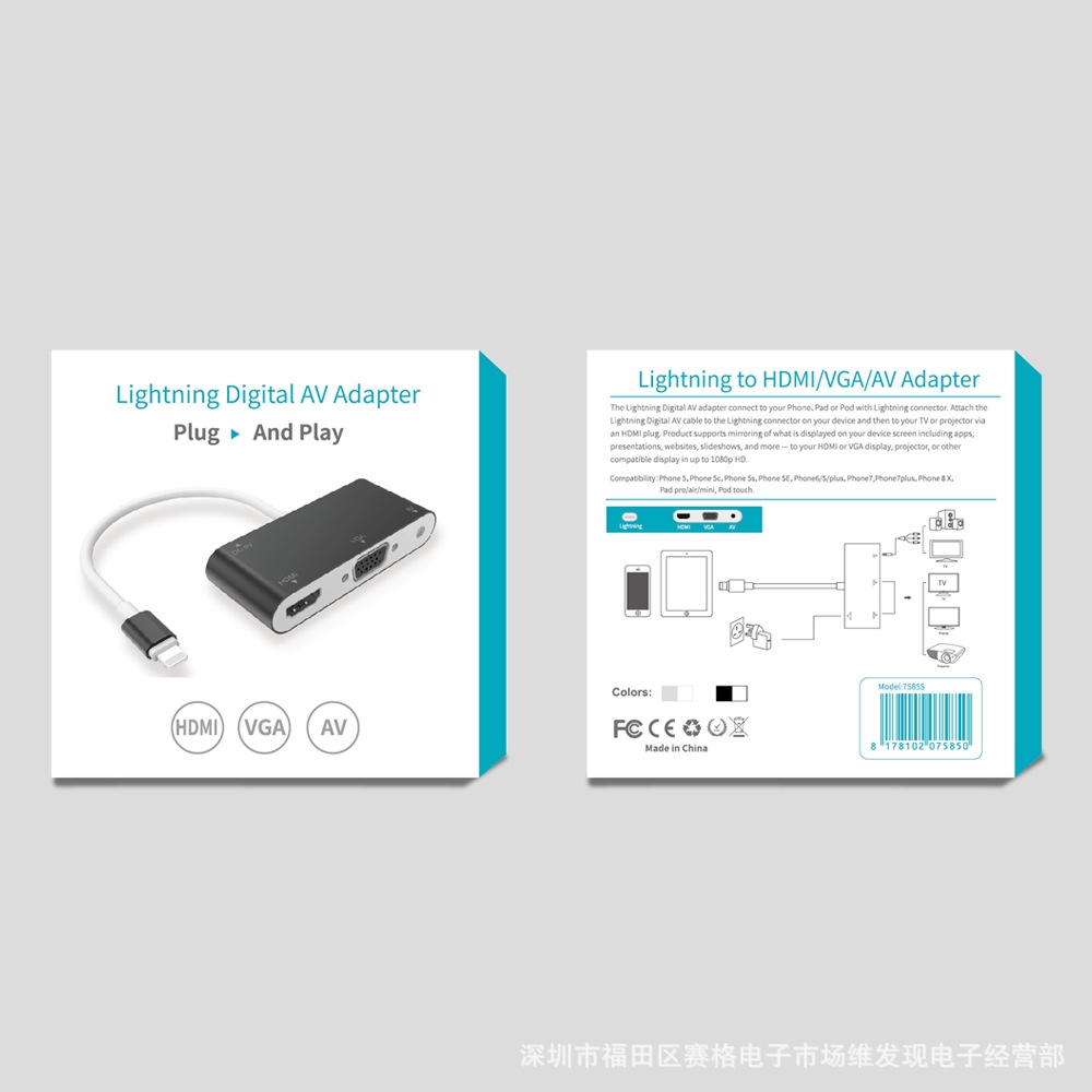 Đầu Chuyển Đổi Lightning Sang Hdmi Vga Cho Apple Với Cổng Lightning Sang Hdmi Vga