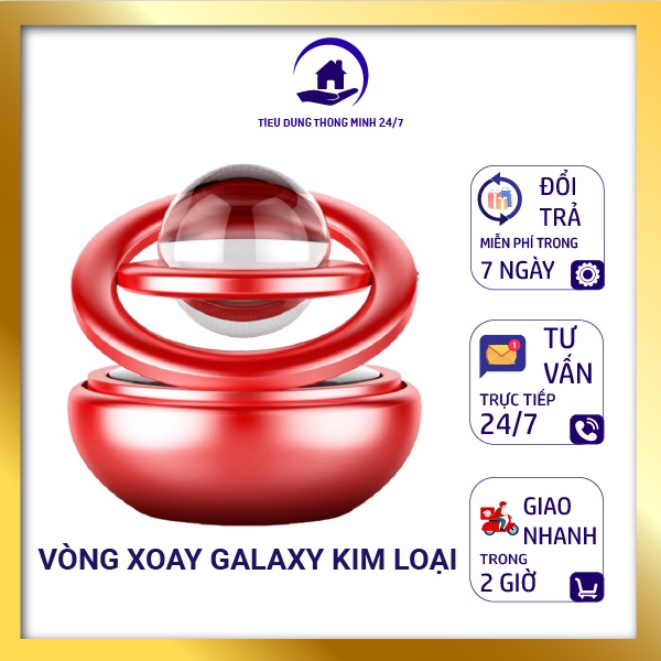 Vòng Xoay Vô Cực - Sáp Thơm Galaxy Kim Loại Gắn Taplo Tự Quay Bằng Năng Lượng Mặt Trời