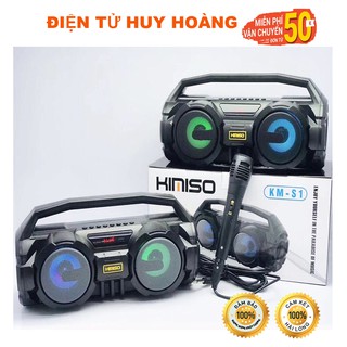 [KỊCH SÀN] Loa hát karaoke Bluetooth KIMISO KM-S1, loa di động chính hãng, hát chuẩn - Tặng kèm Mic- Bh 6 tháng