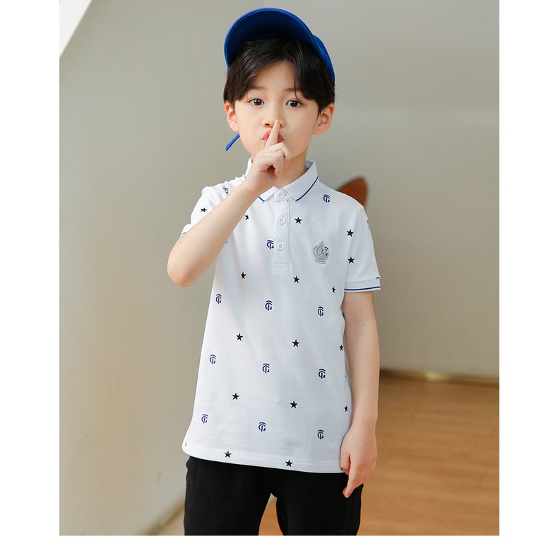 Áo thu polo bé lớn  ☑️ Áo polo size đại cho bé trai 25kg 30kg 35kg 40kg