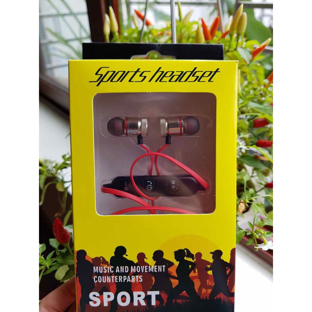 Tai Nghe Bluetooth Sport S8 thể thao quảng cổ,2 đầu nam châm