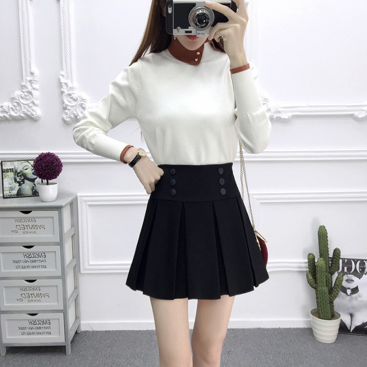 Chân váy xếp ly ngắn umi chất đẹp (Loại 1)