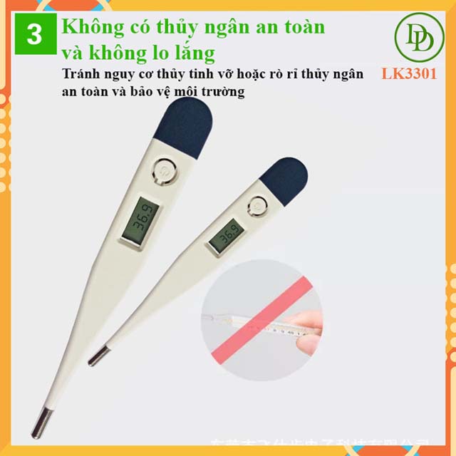 Nhiệt kế điện tử kẹp nách hoặc ngậm miệng-nhiệt kế đo nhiệt độ cơ thể