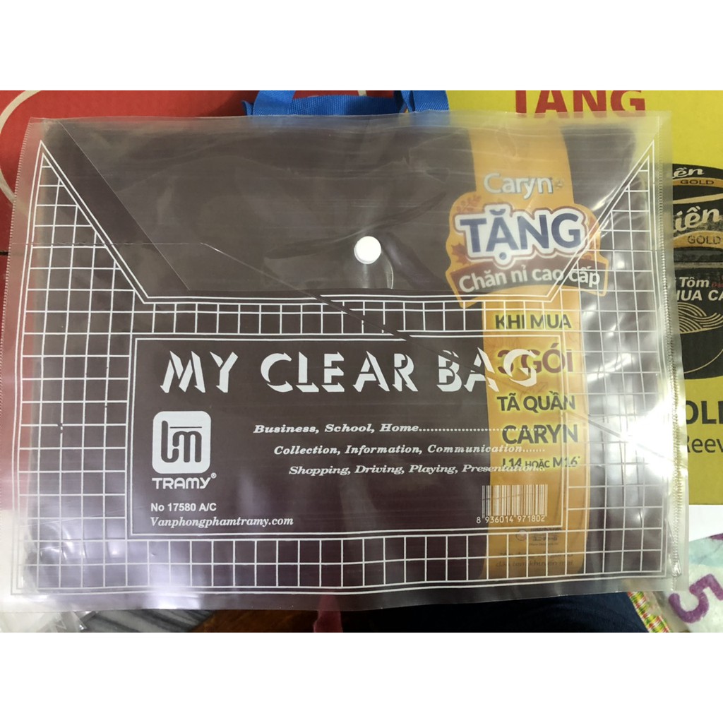 TÚI CLEAR BAG A4 MỎNG TRAMY 17580