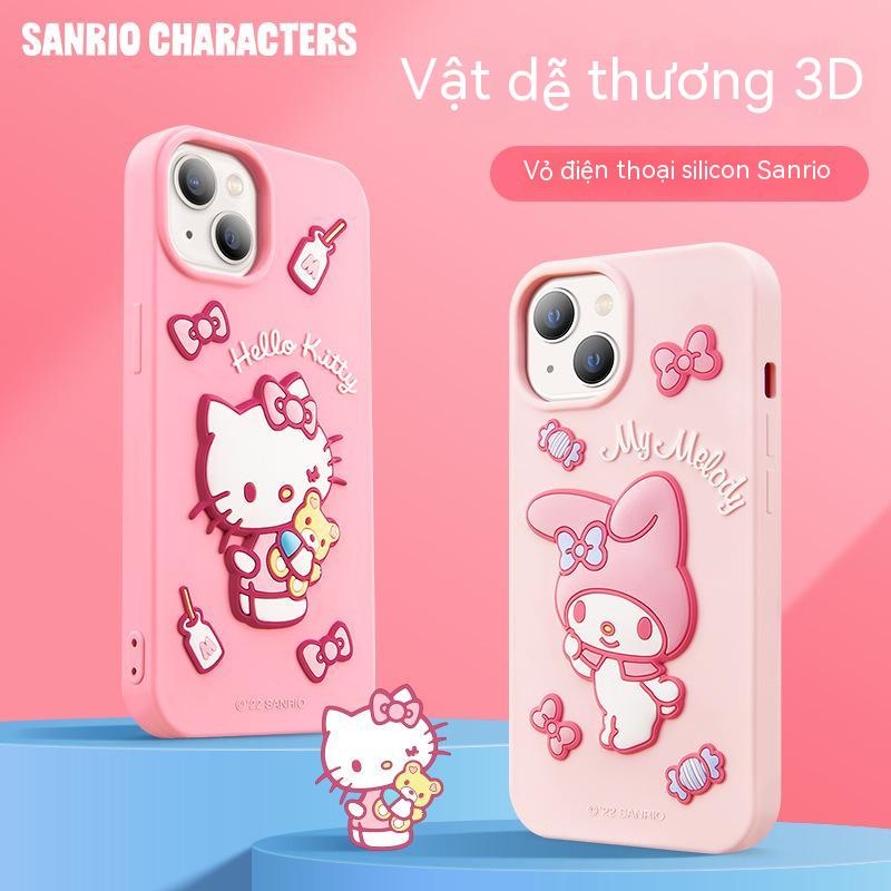 Hàng Mới Về Ốp Điện Thoại Silicone Hình Hello Kitty Cho iPhone14 13Promax