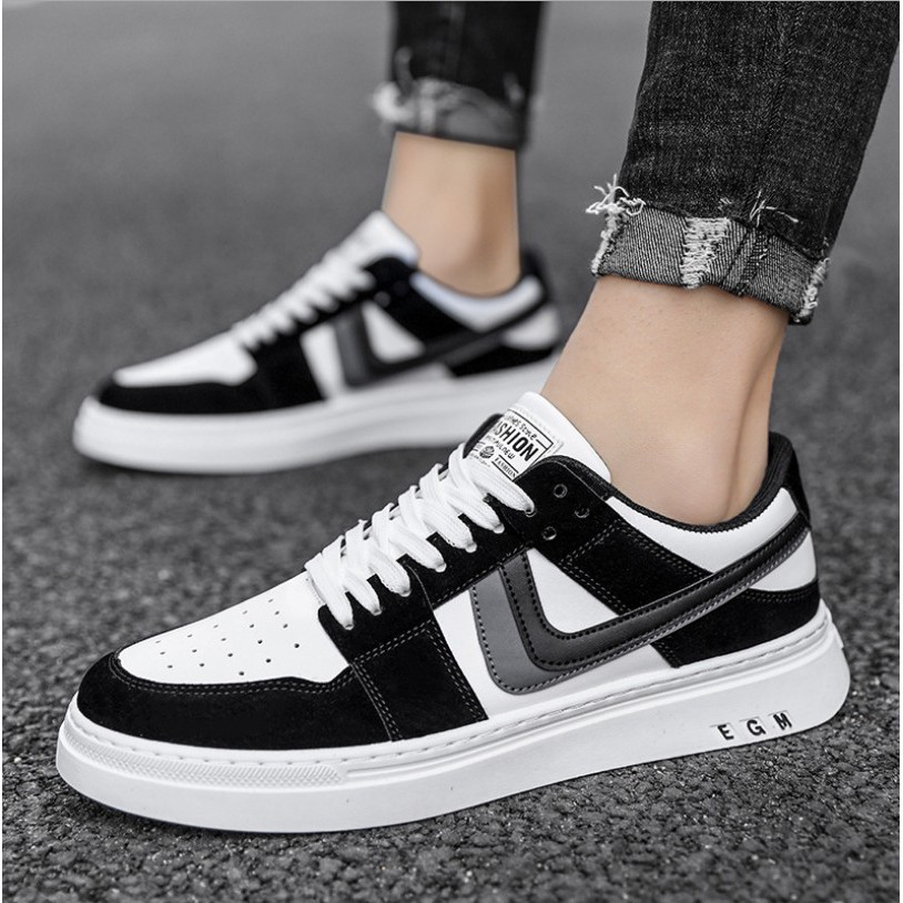 Giày Sneaker Nam Cổ Thấp Da Lì Thời Trang, Giày Nam Thể Thao Phong Cách Trẻ Trung AVI - 406