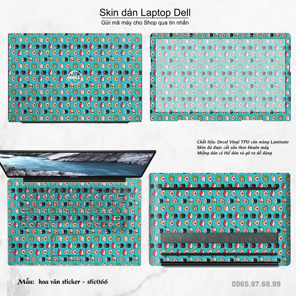 Skin dán Laptop Dell in hình Hoa văn sticker _nhiều mẫu 11 (inbox mã máy cho Shop)