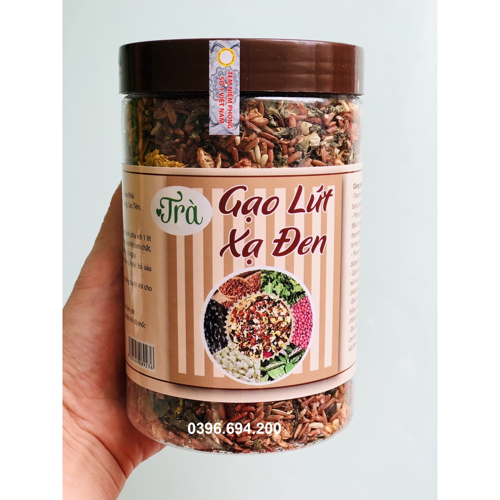 500gr Trà Gạo Lứt Xạ Đen, Đậu Đen Xanh Lòng, Đậu đỏ, Hoa Nhài, Lá Sen, Cỏ Ngọt, Lạc Tiên, Đẹp Da,Thanh Lọc Cơ Thể