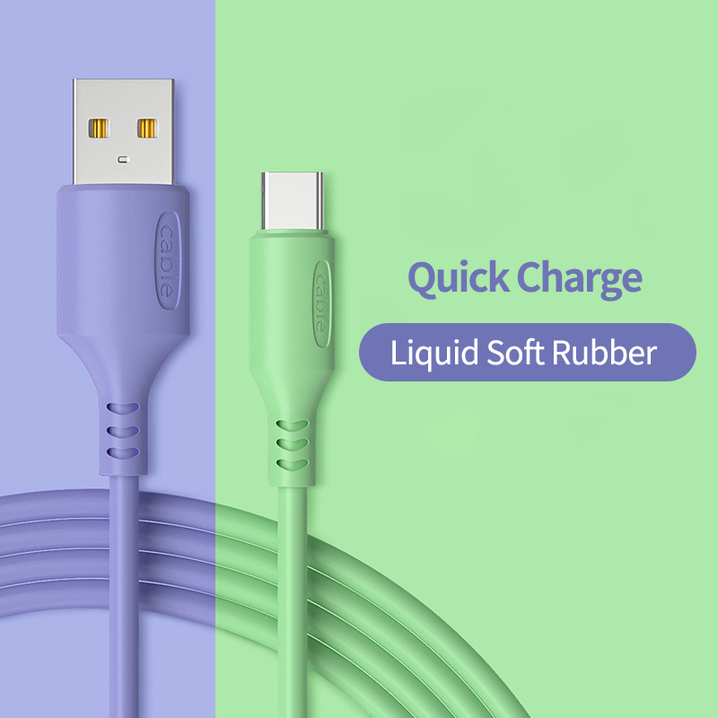 Cáp sạc nhanh Micro USB Type C bằng silicone thích hợp cho iPhone