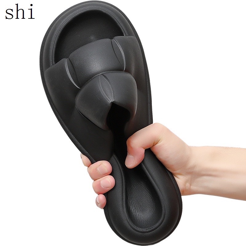 Dép bánh mì nữ quai ngang ô vuông cao 3cm siêu nhẹ - DL160