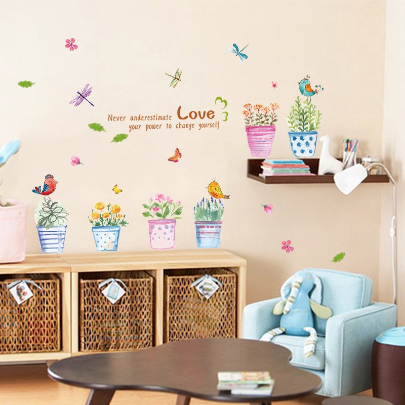 Tranh decal dán tường CÂY HOA LOVELY trang trí phòng khác - Decal dán tường