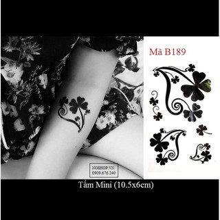 Hình xăm dán cỏ 4 lá B189