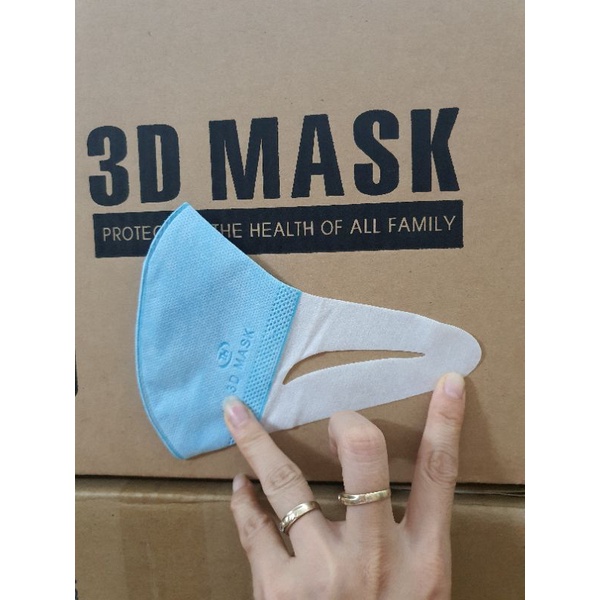 Hộp 50 chiếc khẩu trang 3D mask màu xanh biển