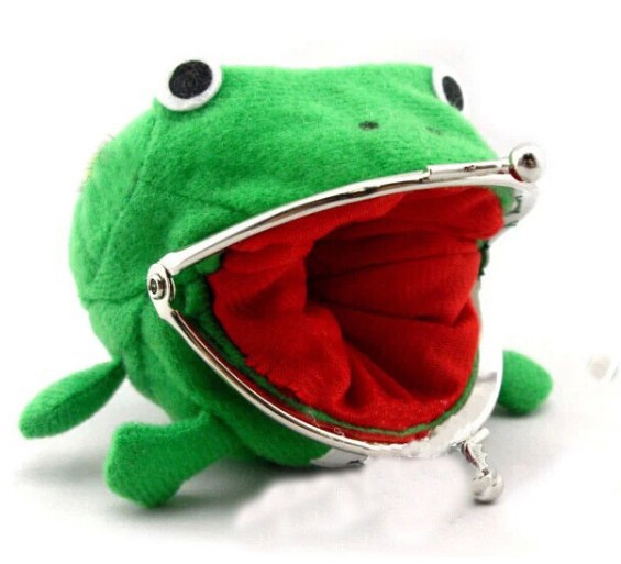 Ví đựng tiền xu hình con ếch màu xanh lá phong cách naruto độc đáo