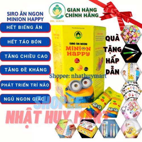 Siro ăn ngon minion happy cho bé biếng ăn tăng chiều cao thông minh tăng đề kháng