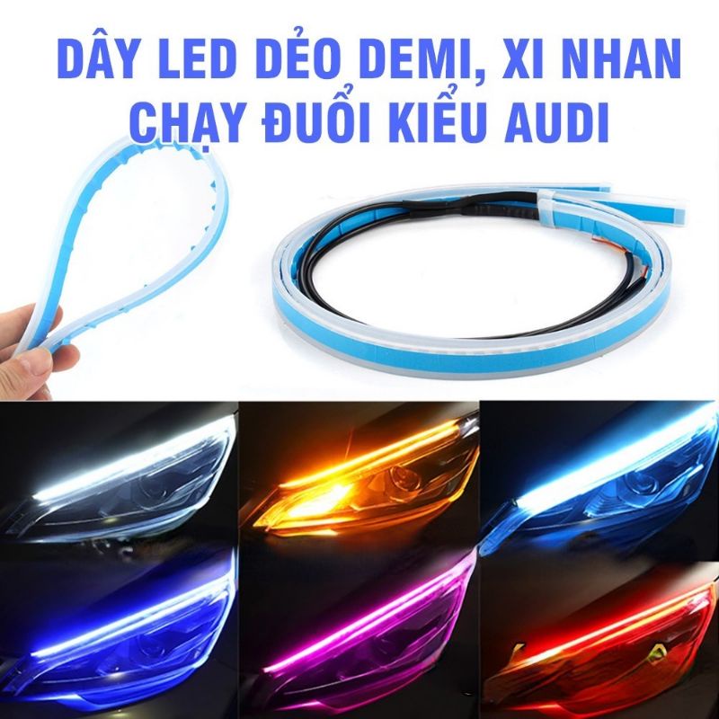 Bộ 2 Dây đèn led mí xi nhan ô tô nháy đuổi chống nước