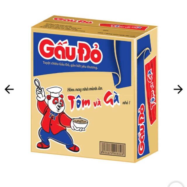 Mì ăn liền Gấu Đỏ Tôm gà / Gà sợi phở