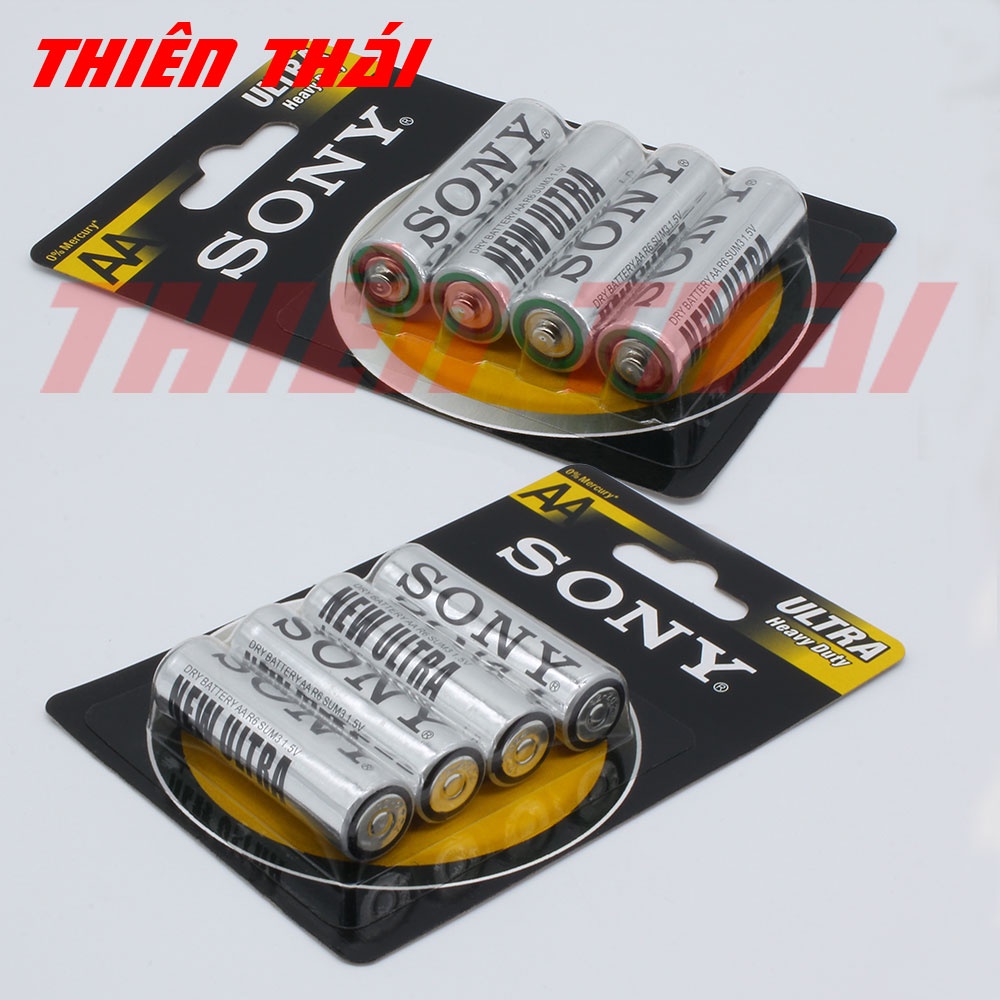 Pin Sony Ultra AA,AAA R03, R6 Cao cấp an toàn cho môi trường - Vỉ 4 viên