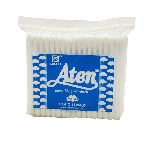 Tăm bông Aten 100% bông tự nhiên an toàn cho bé - Túi 90 que