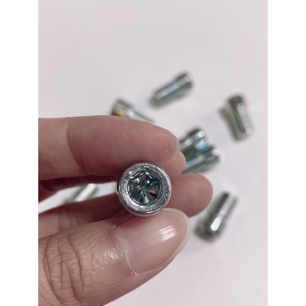 Ốc bulong 10li15 - 10li20 đầu lục giác gắn kiếng răng ngược và răng xuôi