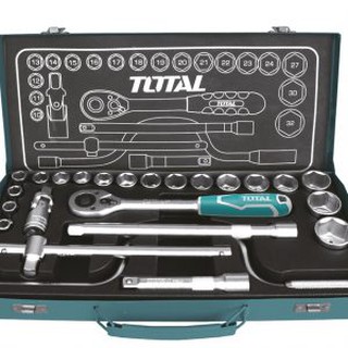 Bộ 24 cái socket (1/2 inch) & cần 2 chiều Total THT141253
