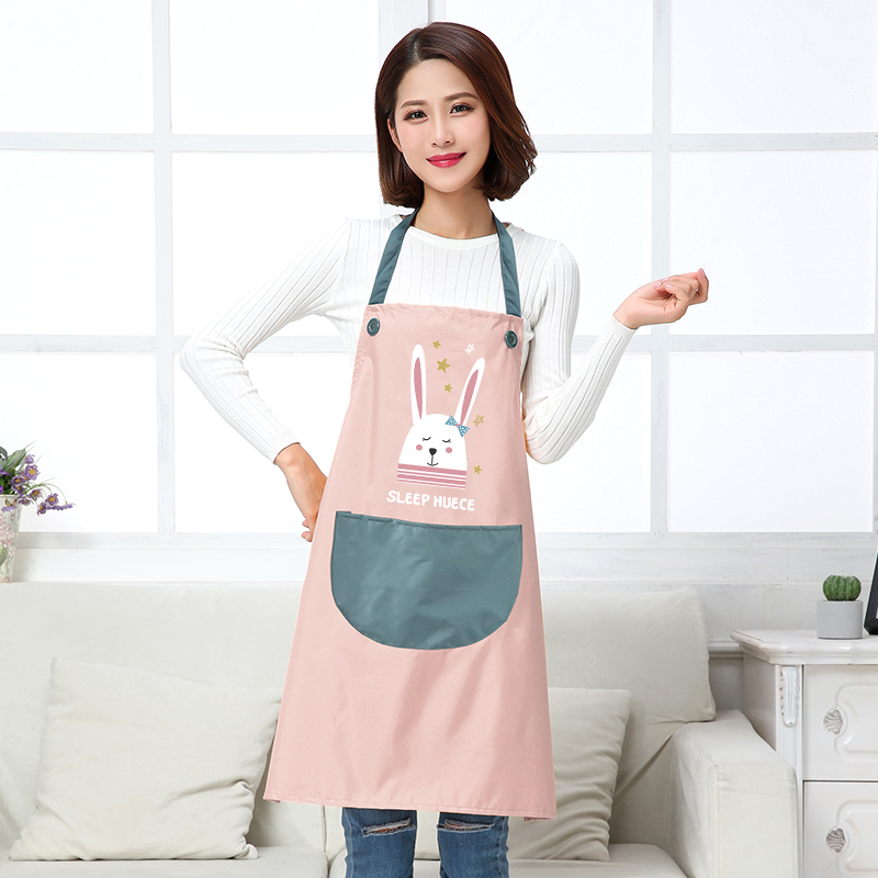Tạp dề nhà bếp chống thấm nước chống dầu gia đình thời trang váy nữ phong cách Hàn Quốc dễ thương Nhật quần áo làm việc 