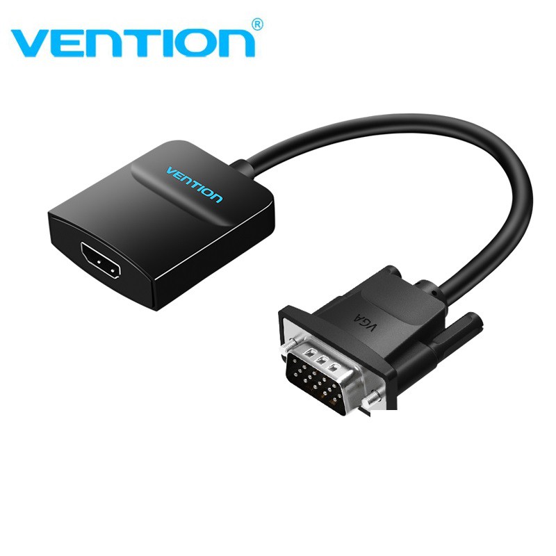 [Mã 77ELSALE hoàn 7% đơn 300K] Cáp chuyển VGA to HDMI Vention hỗ trợ nguồn và audio