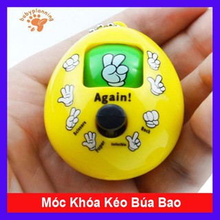Móc khóa đồ chơi Quả Trứng bấm nút Kéo Búa Bao ngộ nghĩnh