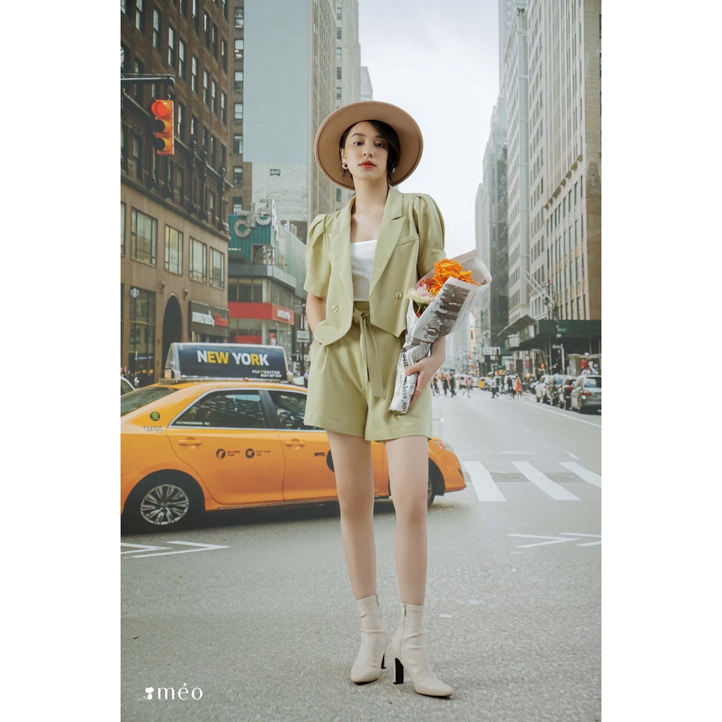 Áo blazer cộc tay dáng ngắn Sinzi [ Méo shop]