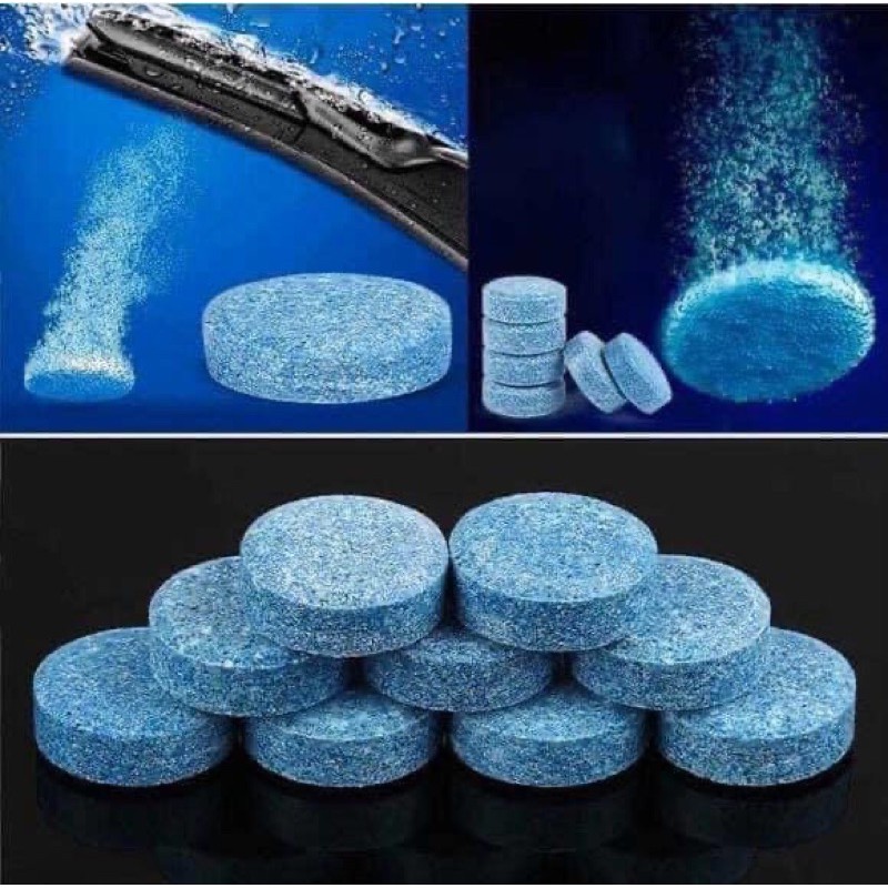 Viên sủi rửa kính xe ô tô, lau kính, chùi kính siêu sạch ô tô