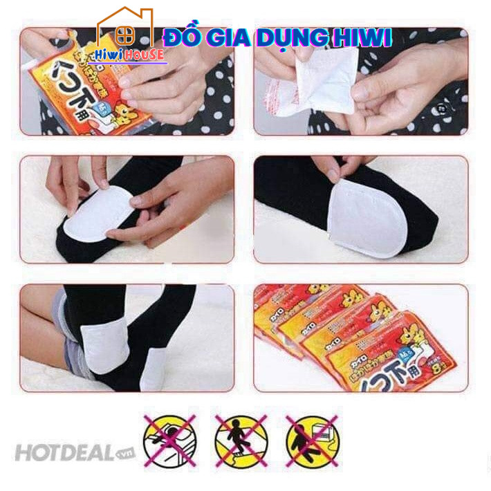 Miếng Dán Giữ Nhiệt Cơ Thể/Bàn Chân - Dán Nóng Sưởi Ấm Ngày Đèn Đỏ, Đau Bụng Kinh