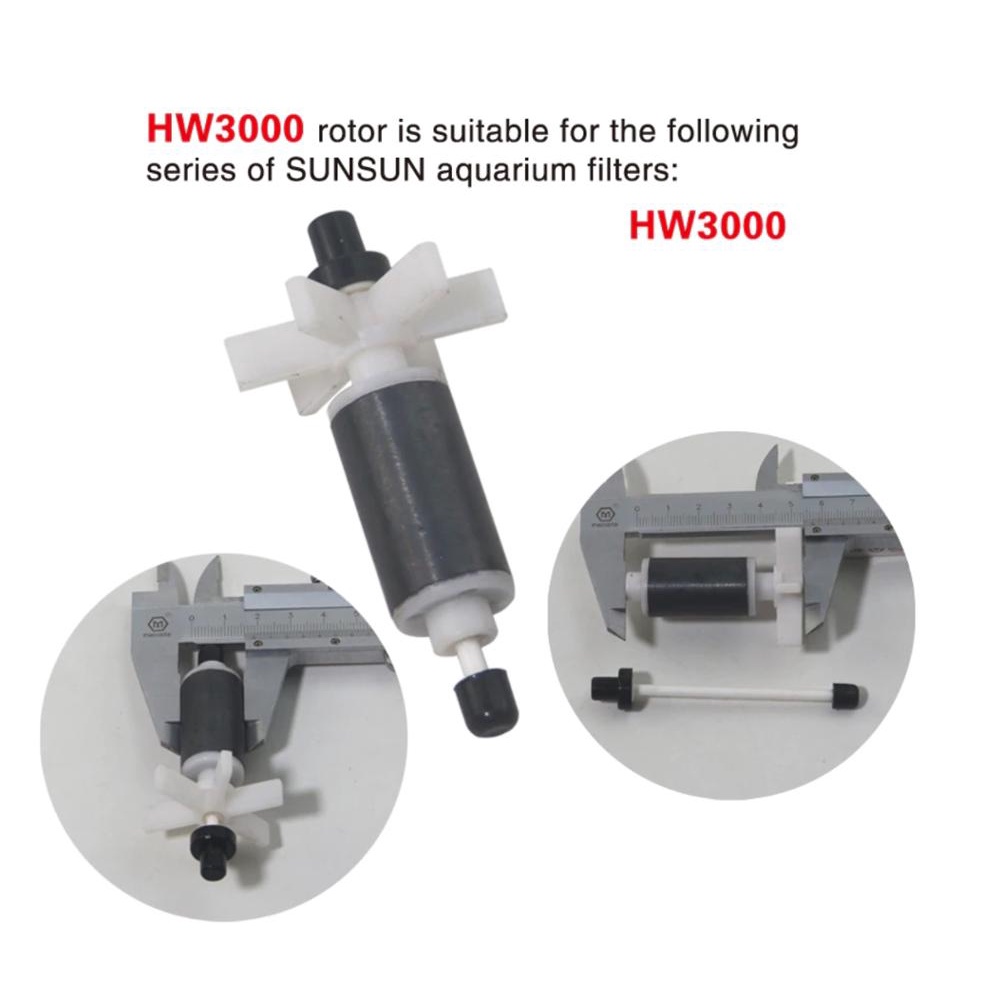 Trục thay thế cho lọc sunsun HW 3000 - Cánh quạt lọc HW3000 - Phụ kiện thay thế lọc Sunsun HW3000  -Shopleo