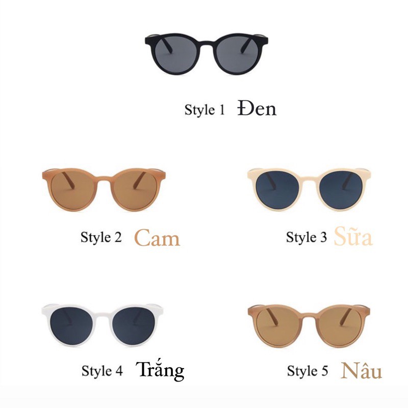 [Mã SKAMSALE07 giảm 10% tối đa 100K đơn 150K] Kính mắt tròn hot trend Trendy K176 | BigBuy360 - bigbuy360.vn