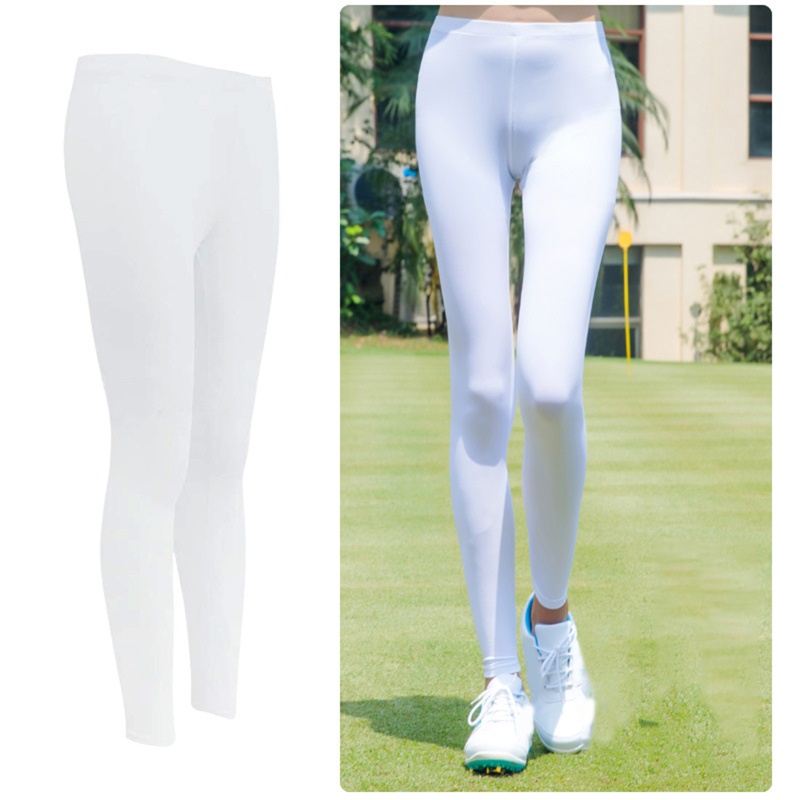 Brroa Quần Legging Lụa Lạnh Nén Mát Mẻ Chống Nắng Mùa Hè Mát Mẻ Khi Chơi Golf Stirrup Dành Cho Bạn Nữ Dr
