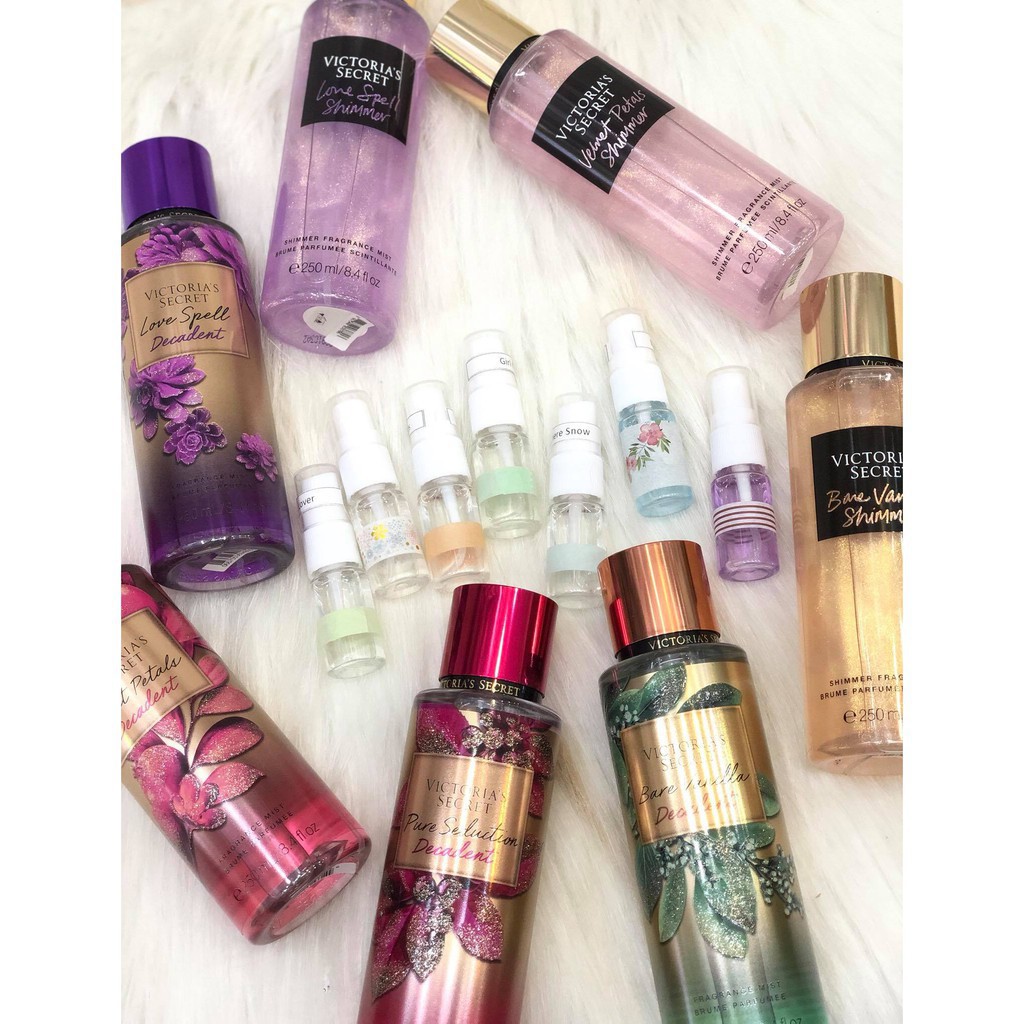 TRIAL SIZE - ĐỦ MÙI Xịt Thơm Toàn Thân Victoria's Secret Body Mist 10ml