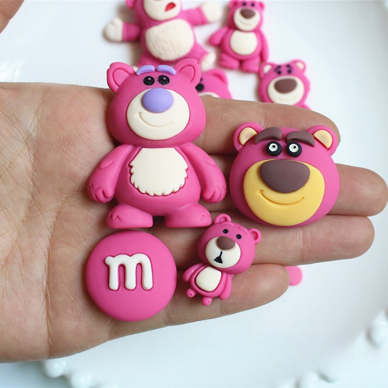 Jibbitz, Sticker Gắn Trang Trí Giày Dép Crocs Hình Gấu Đỏ