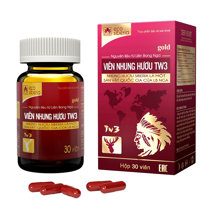 Viên Nhung Hươu TW3 - Hỗ trợ bổ huyết, hỗ trợ bồi bổ cơ thể, hỗ trợ tăng cường sức khỏe, sinh lực, mạnh gân cốt