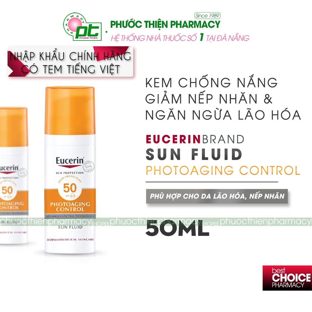 Kem Chống Nắng Giúp Giảm Nếp Nhăn & Ngăn Ngừa Lão Hóa Eucerin Sun Fluid Photoaging Control SPF 50