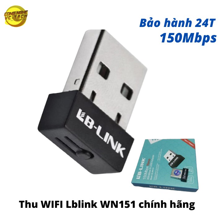 Thiết Bị Thu Wifi LB LINK WN151 - USB Wifi Nano tốc độ 150Mbps- Sản phẩm chính hãng tem VNCT Mới Nhất 2020