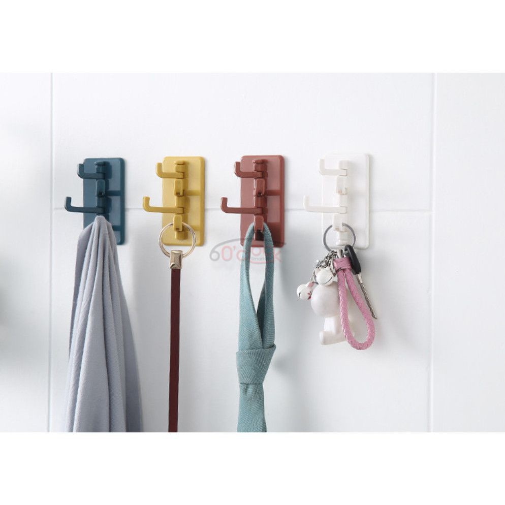 Sale !!! Móc Treo Đồ Dán Tường 4 Nhánh Xoay 180 Độ Hình Cây Thông (SP001592 ) Shop Phúc Yến